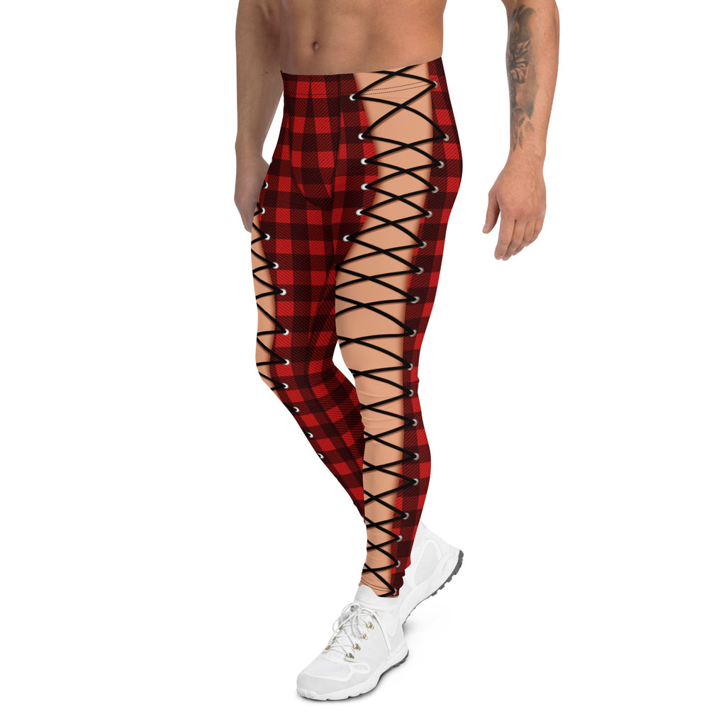 Christmas Lace Up Men's Leggings