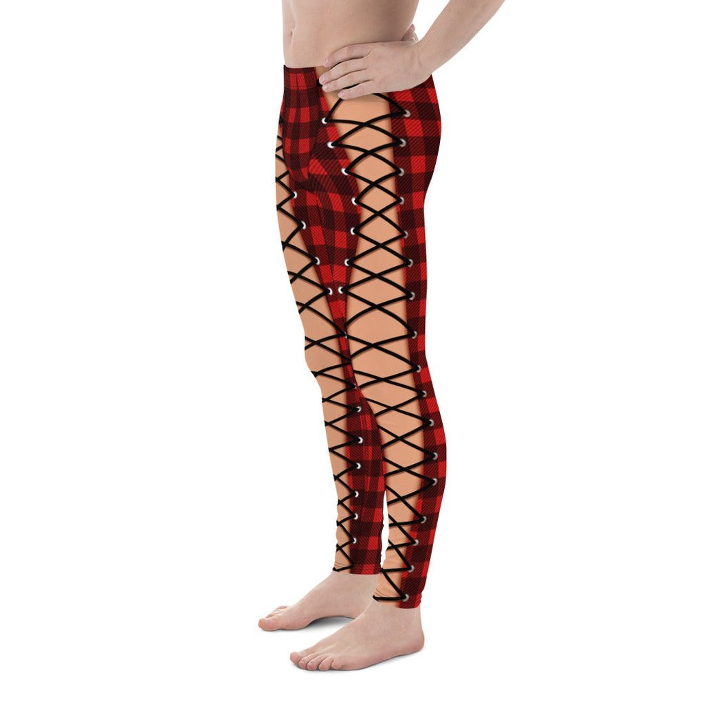Christmas Lace Up Men's Leggings