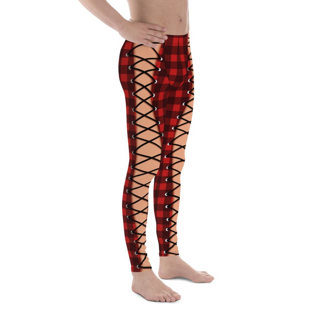 Christmas Lace Up Men's Leggings