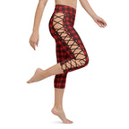 Christmas Lace Up Yoga Capris