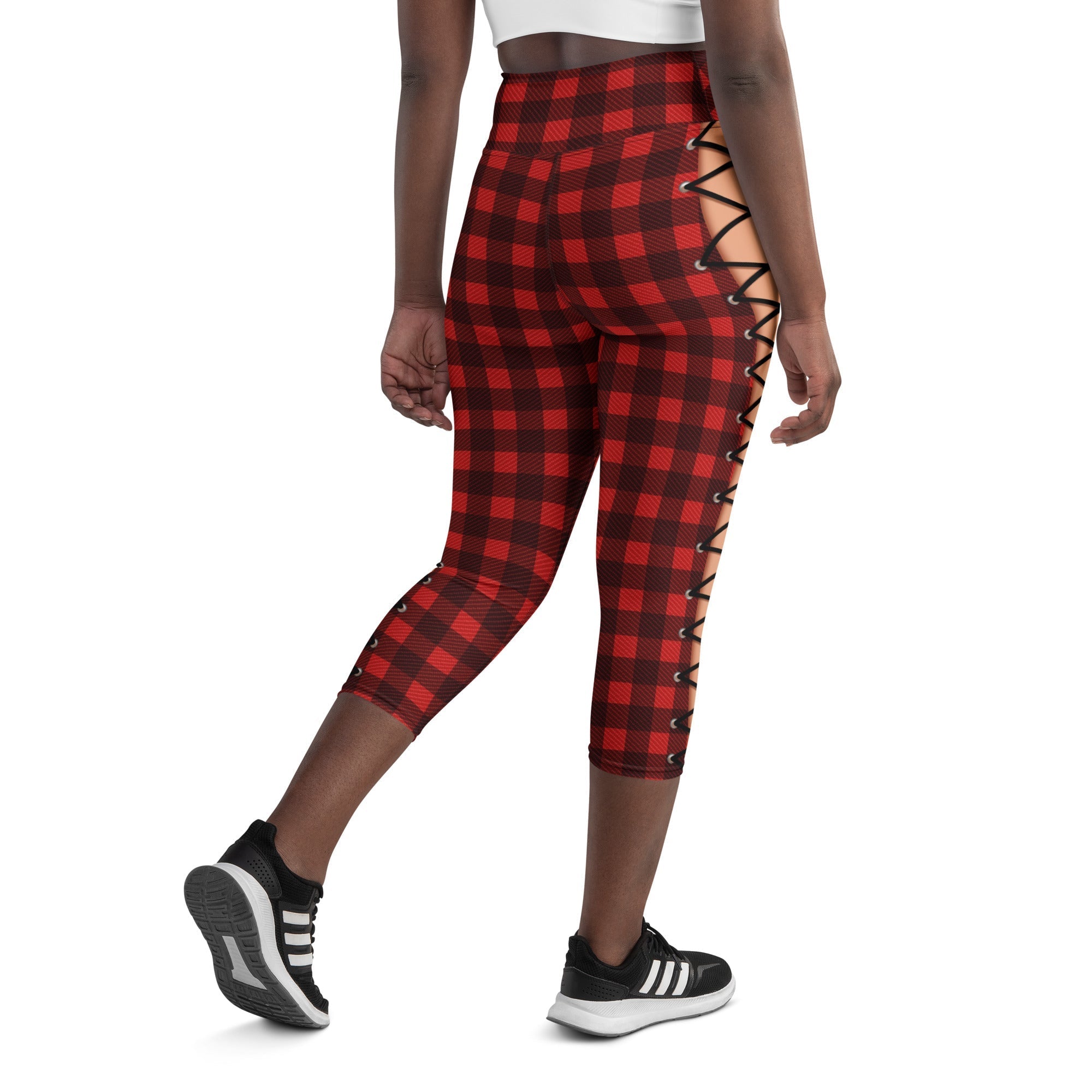 Christmas Lace Up Yoga Capris