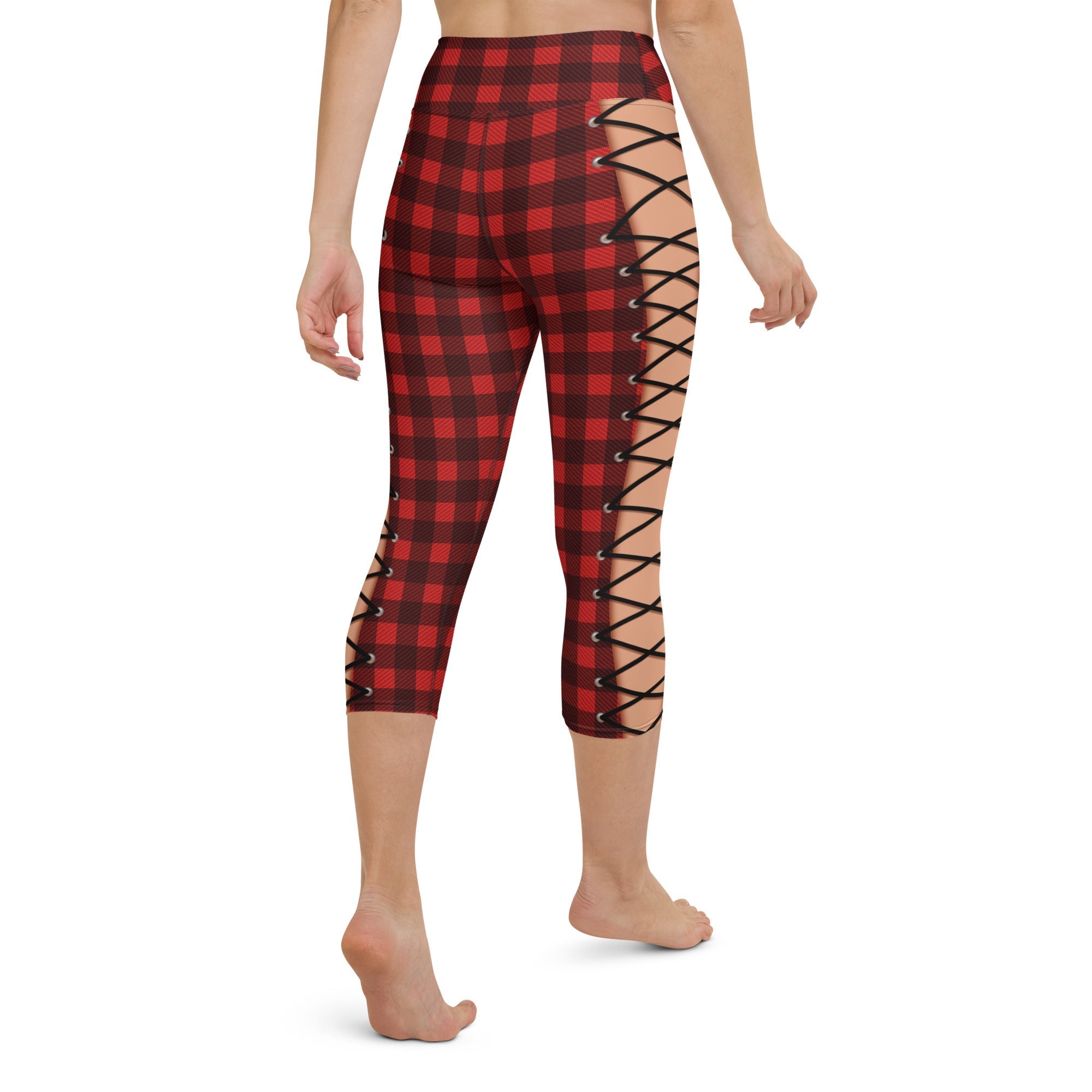 Christmas Lace Up Yoga Capris