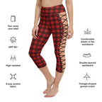Christmas Lace Up Yoga Capris