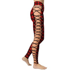 Christmas Lace Up Yoga Leggings
