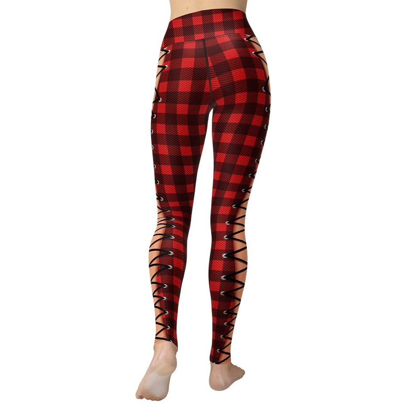 Christmas Lace Up Yoga Leggings