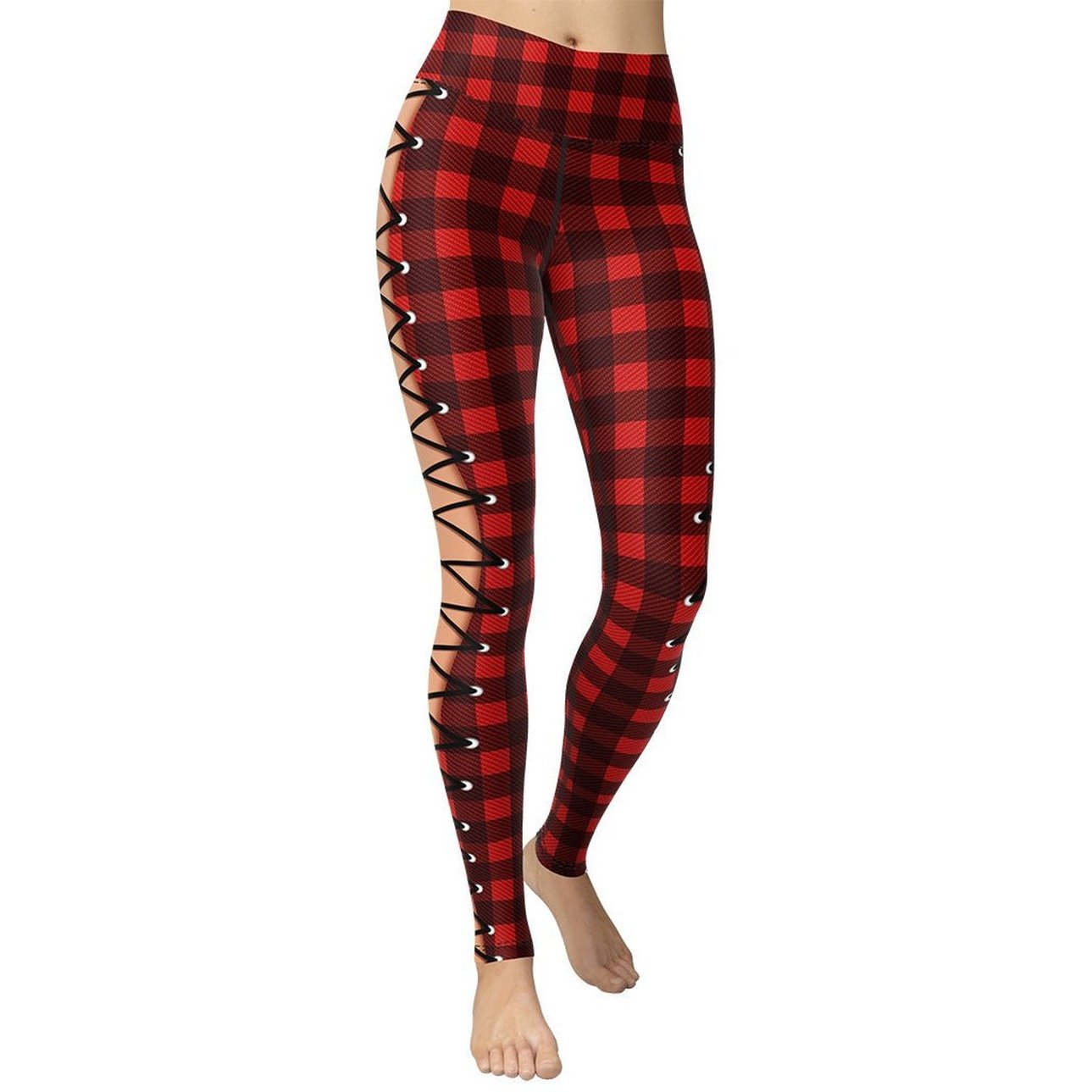 Christmas Lace Up Yoga Leggings