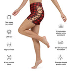 Christmas Lace Up Yoga Shorts