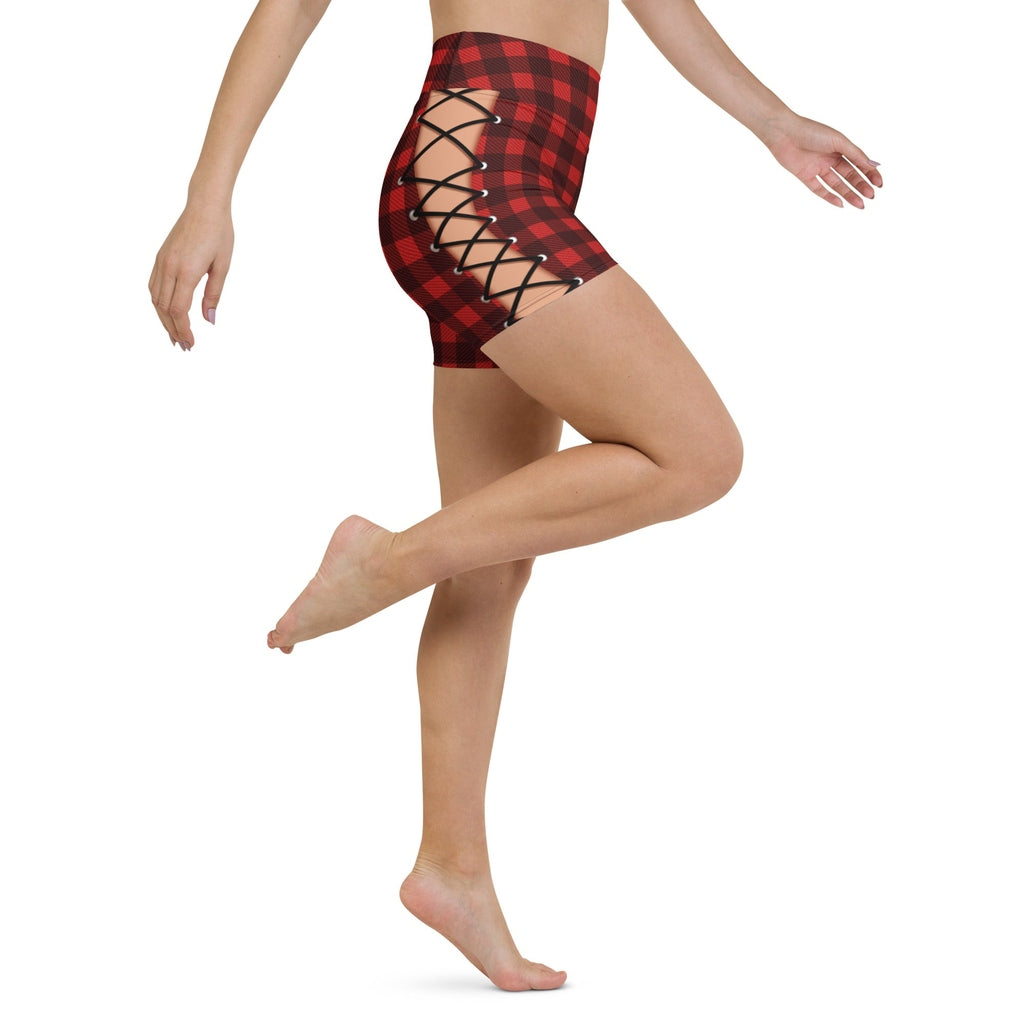 Christmas Lace Up Yoga Shorts