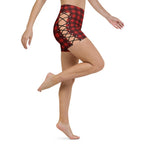 Christmas Lace Up Yoga Shorts