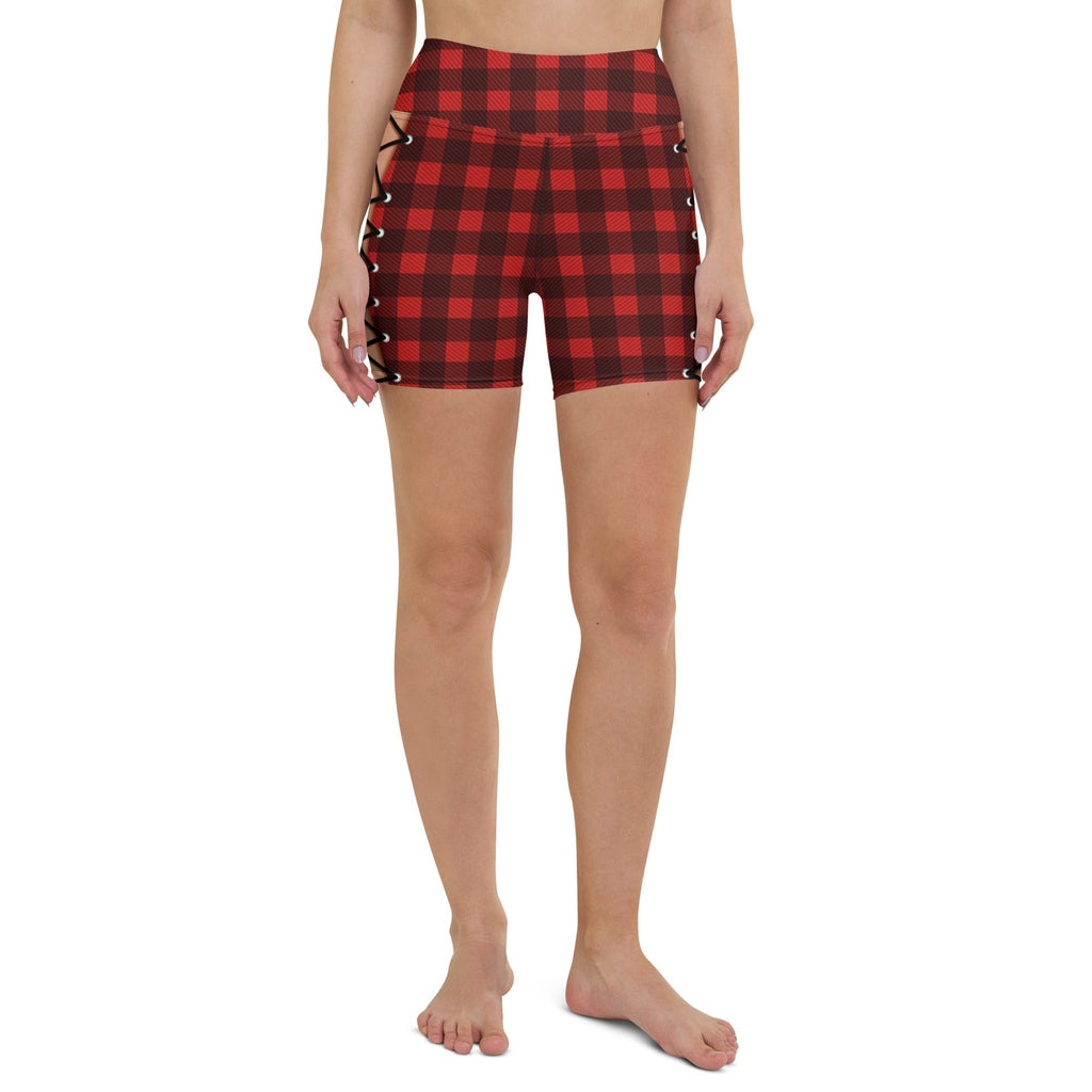 Christmas Lace Up Yoga Shorts
