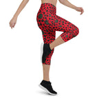 Christmas Leopard Capris