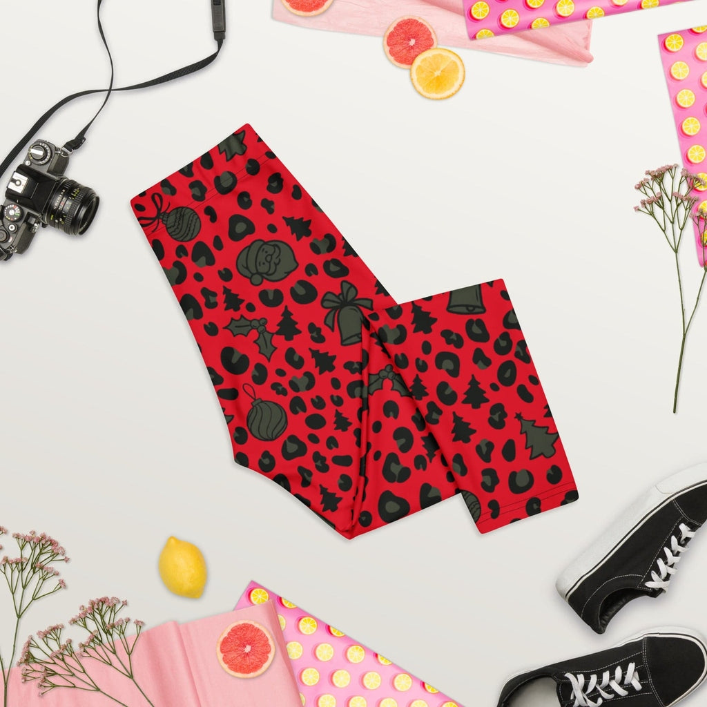 Christmas Leopard Capris