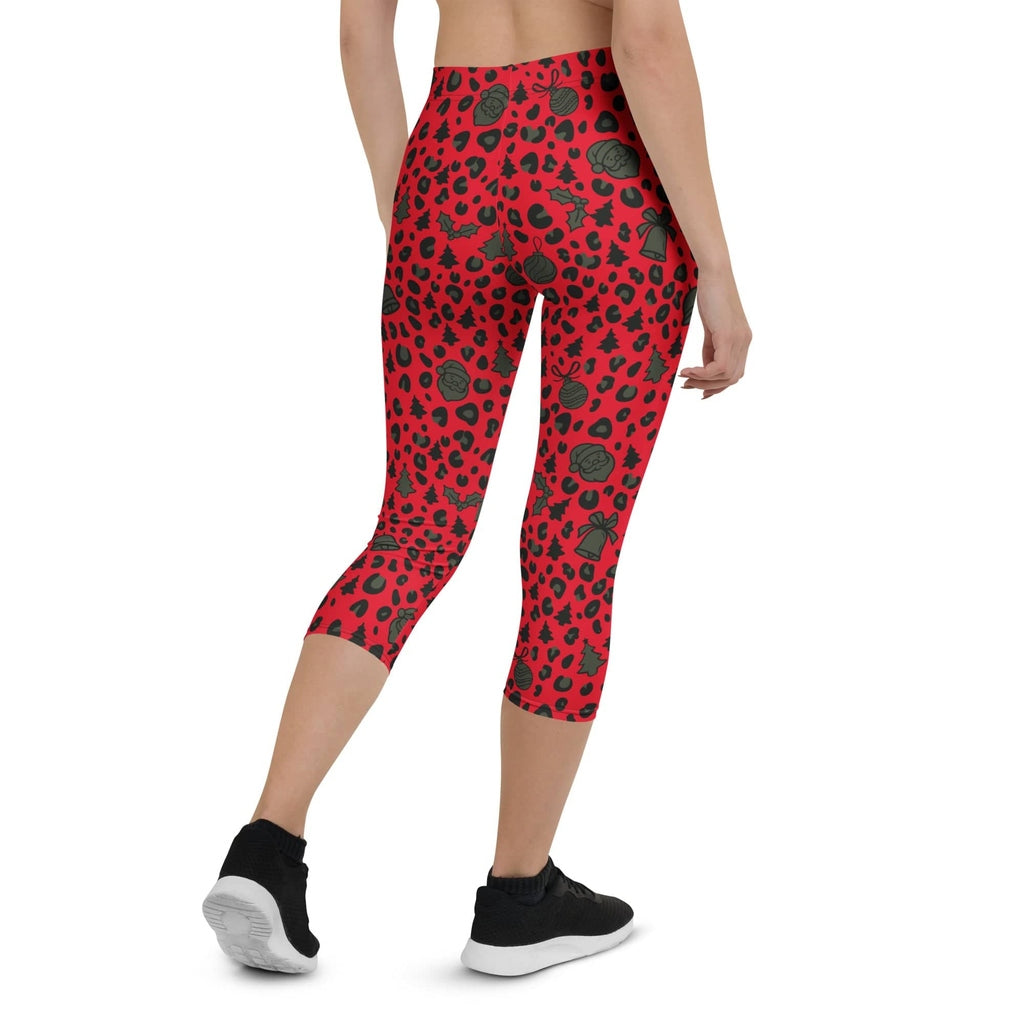 Christmas Leopard Capris