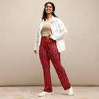 Christmas Leopard Flare Leggings