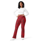 Christmas Leopard Flare Leggings