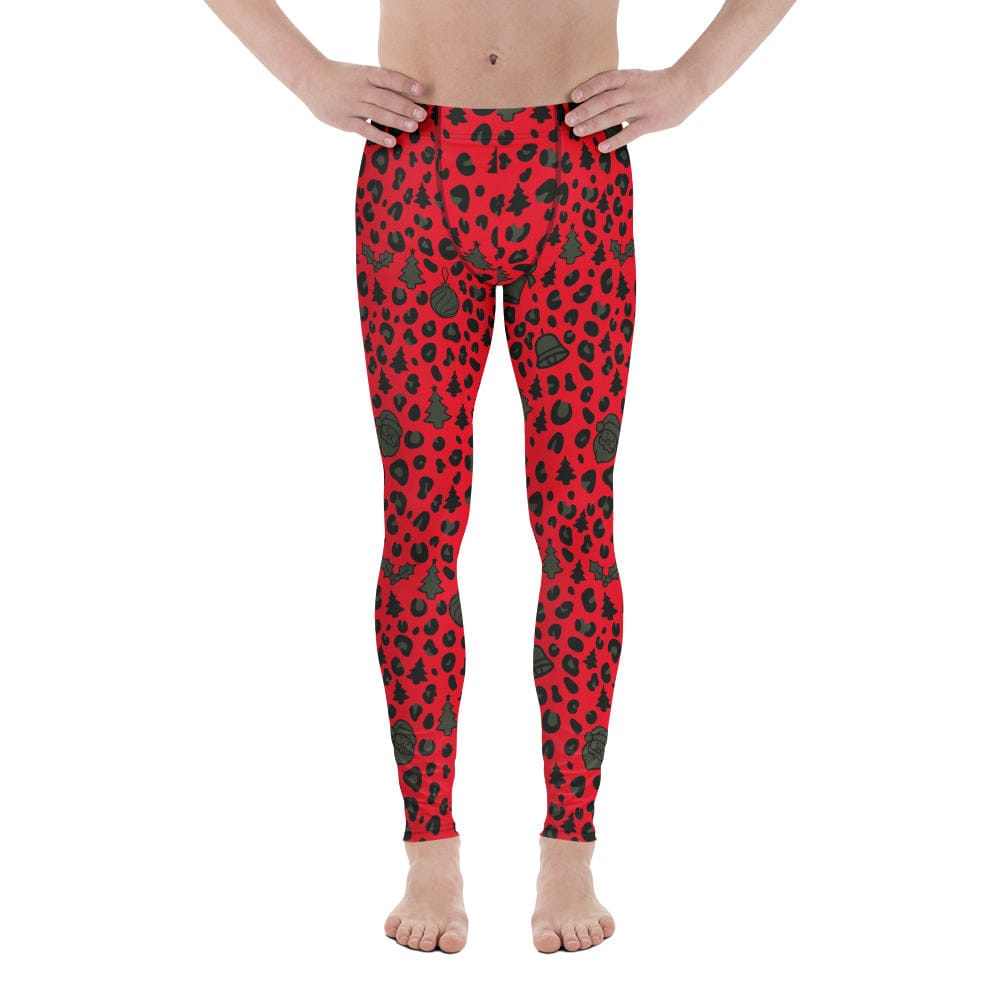 Christmas Leopard Men's Leggings