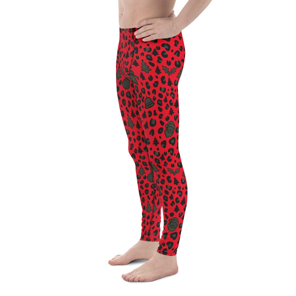 Christmas Leopard Men's Leggings