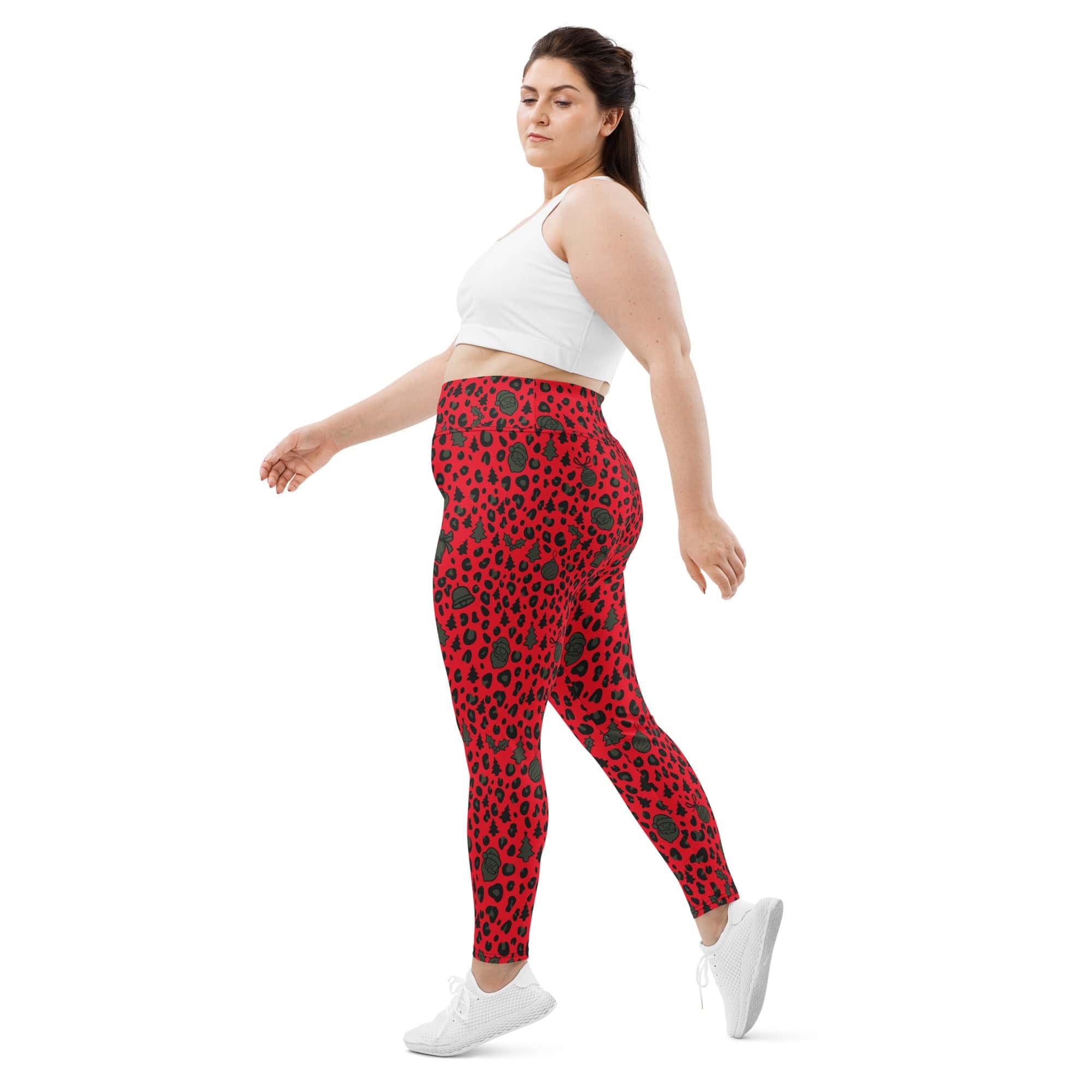 Christmas Leopard Plus Size Leggings