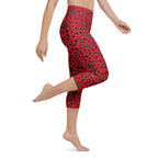 Christmas Leopard Yoga Capris