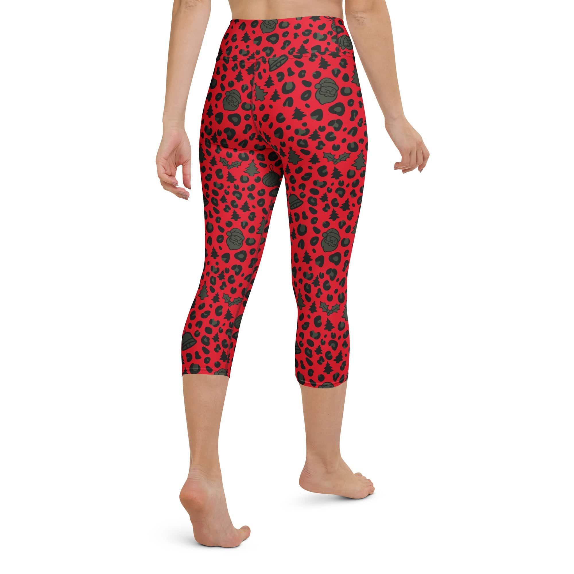 Christmas Leopard Yoga Capris