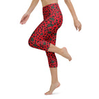 Christmas Leopard Yoga Capris