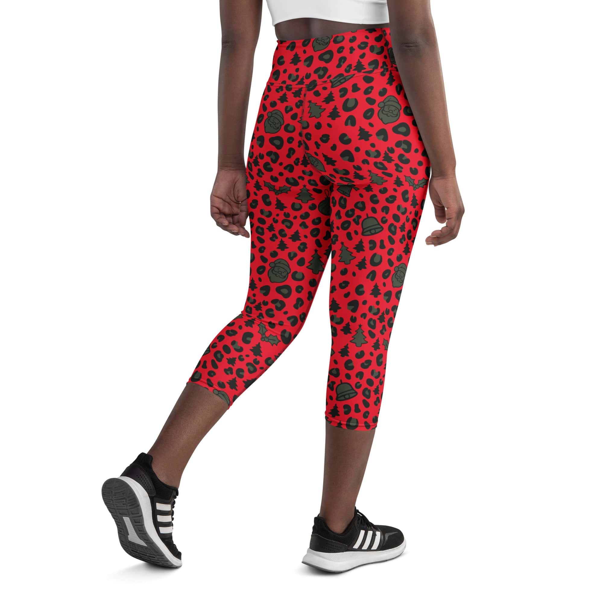 Christmas Leopard Yoga Capris