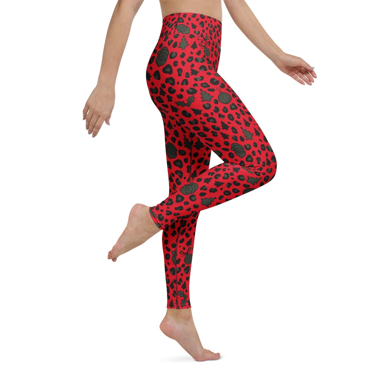 Christmas Leopard Yoga Leggings