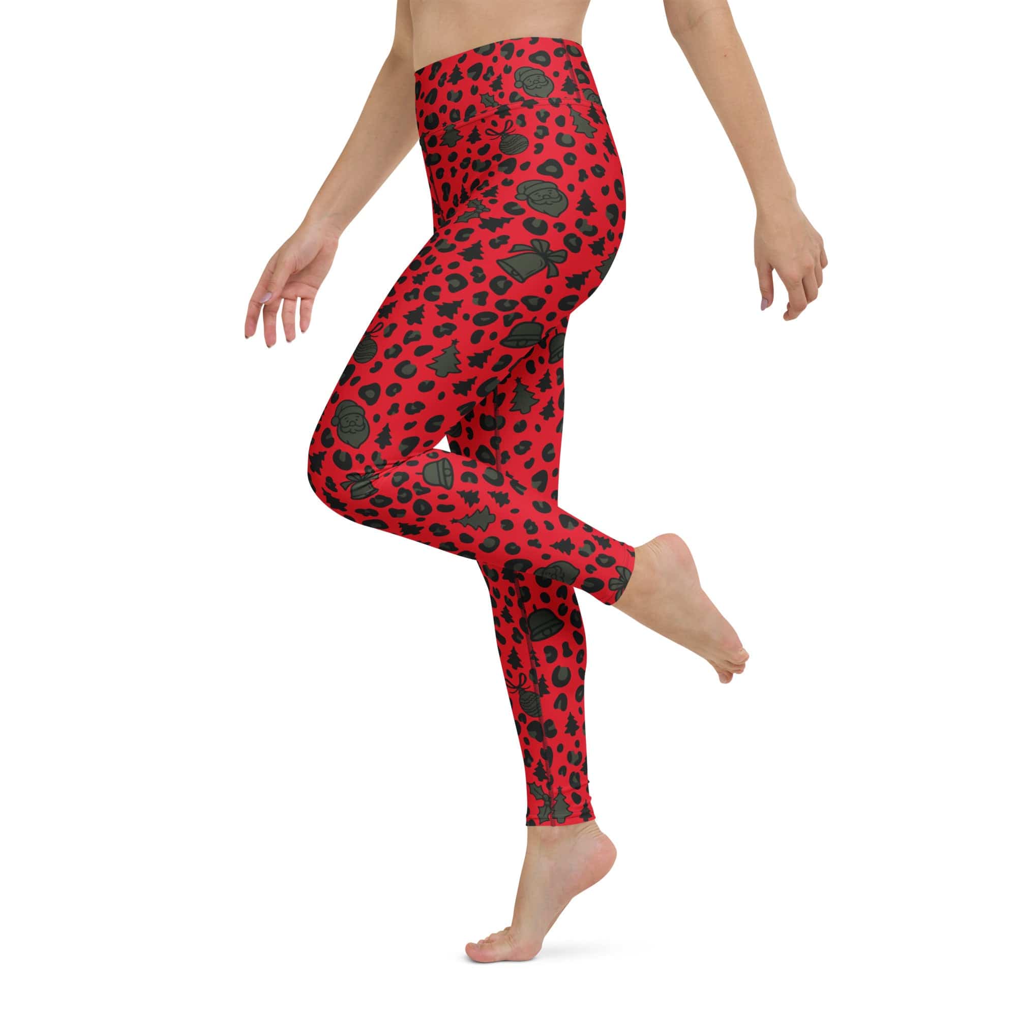 Christmas Leopard Yoga Leggings