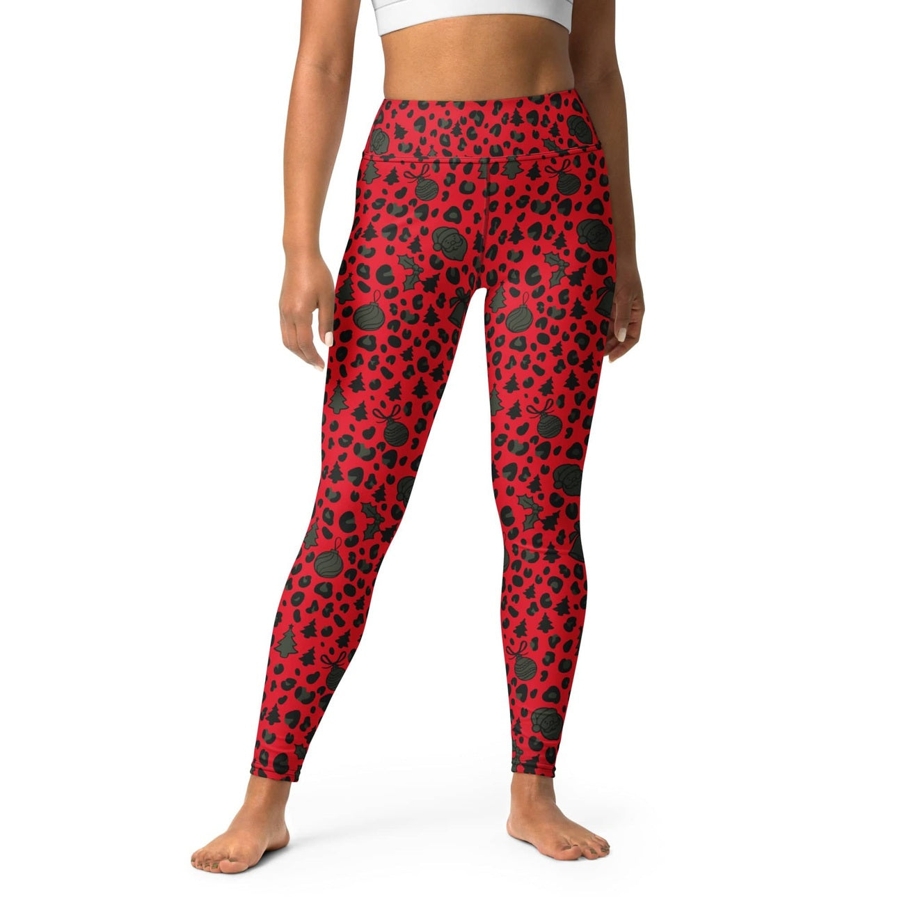Christmas Leopard Yoga Leggings