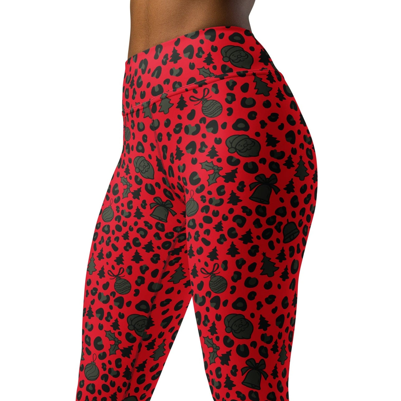 Christmas Leopard Yoga Leggings
