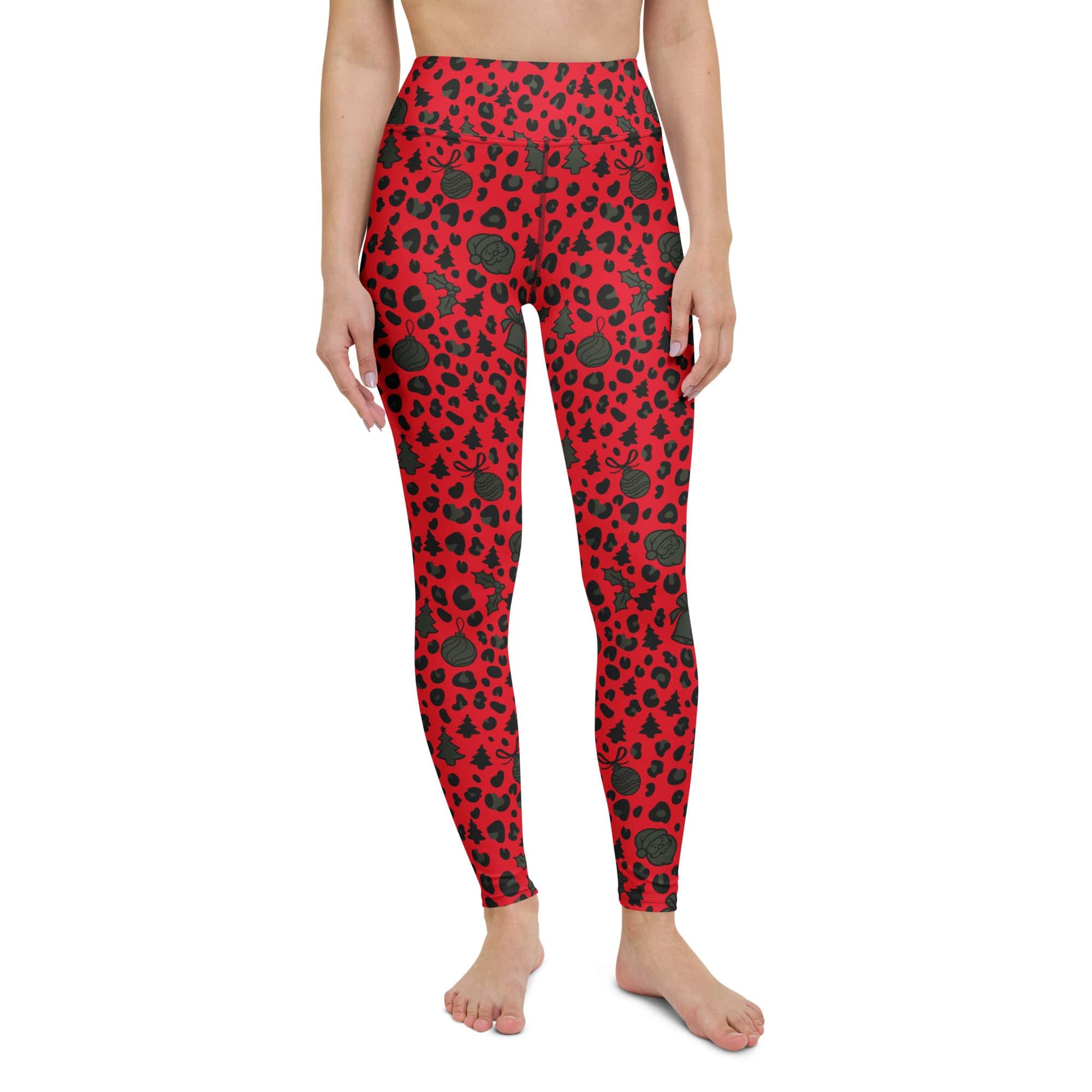 Christmas Leopard Yoga Leggings