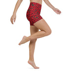 Christmas Leopard Yoga Shorts