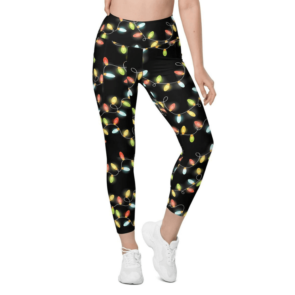 Christmas Lights Leggings With Pockets