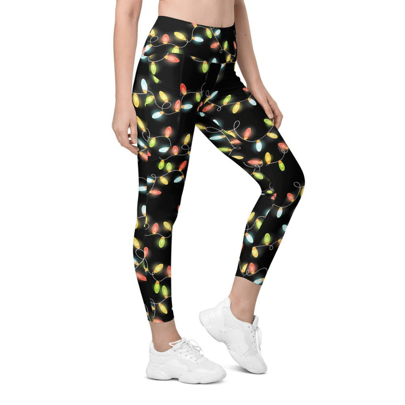 Christmas Lights Leggings With Pockets