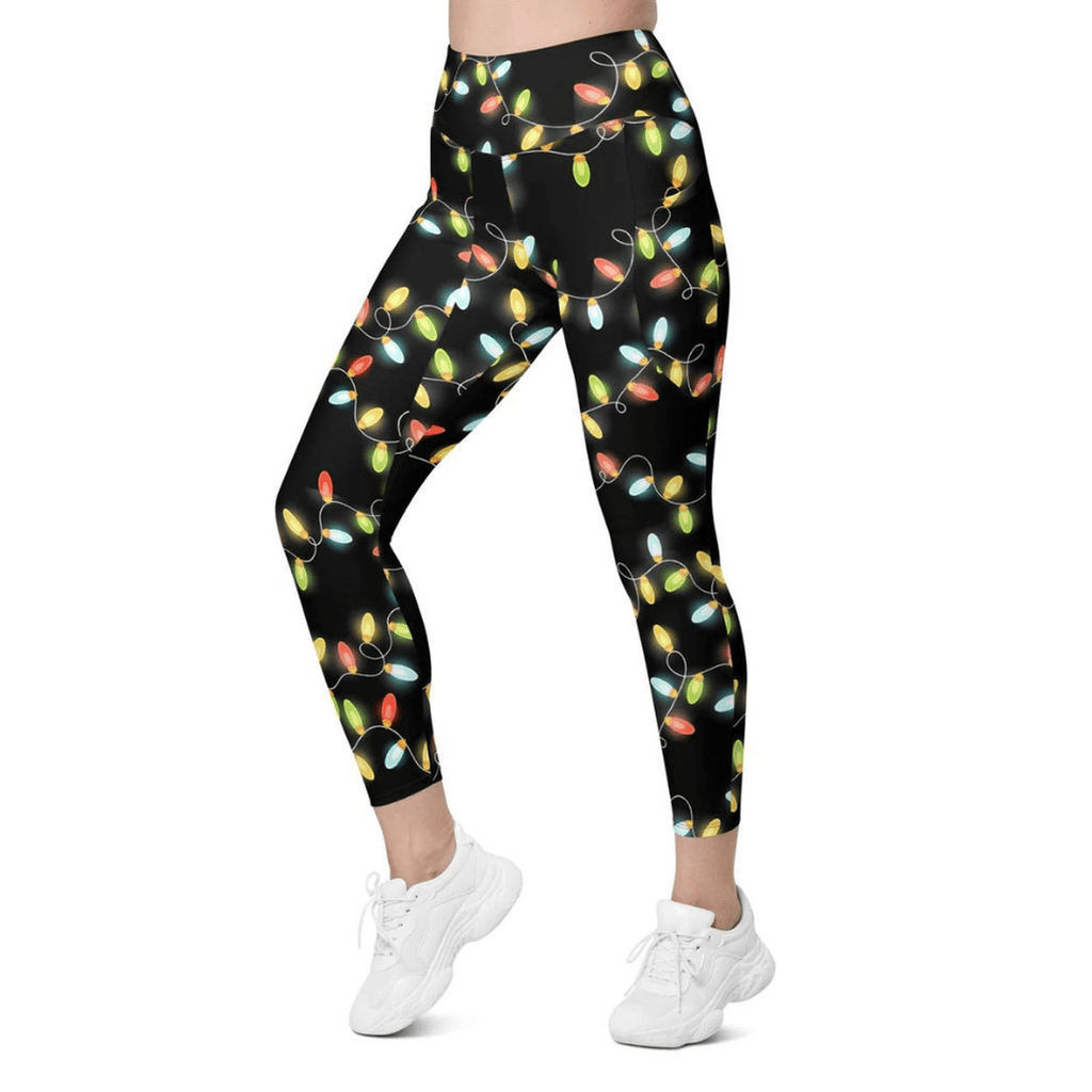 Christmas Lights Leggings With Pockets