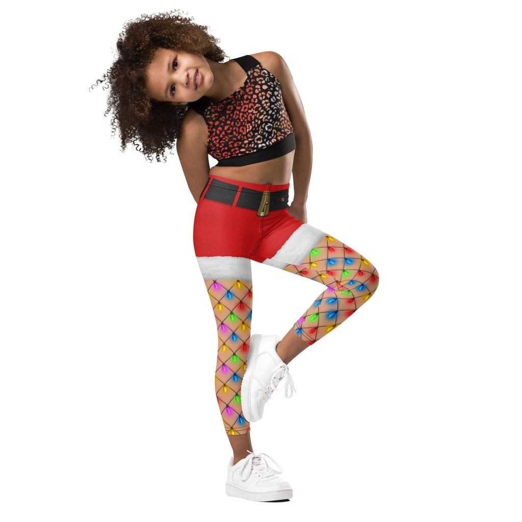 Christmas Lights Shorts Kid's Leggings