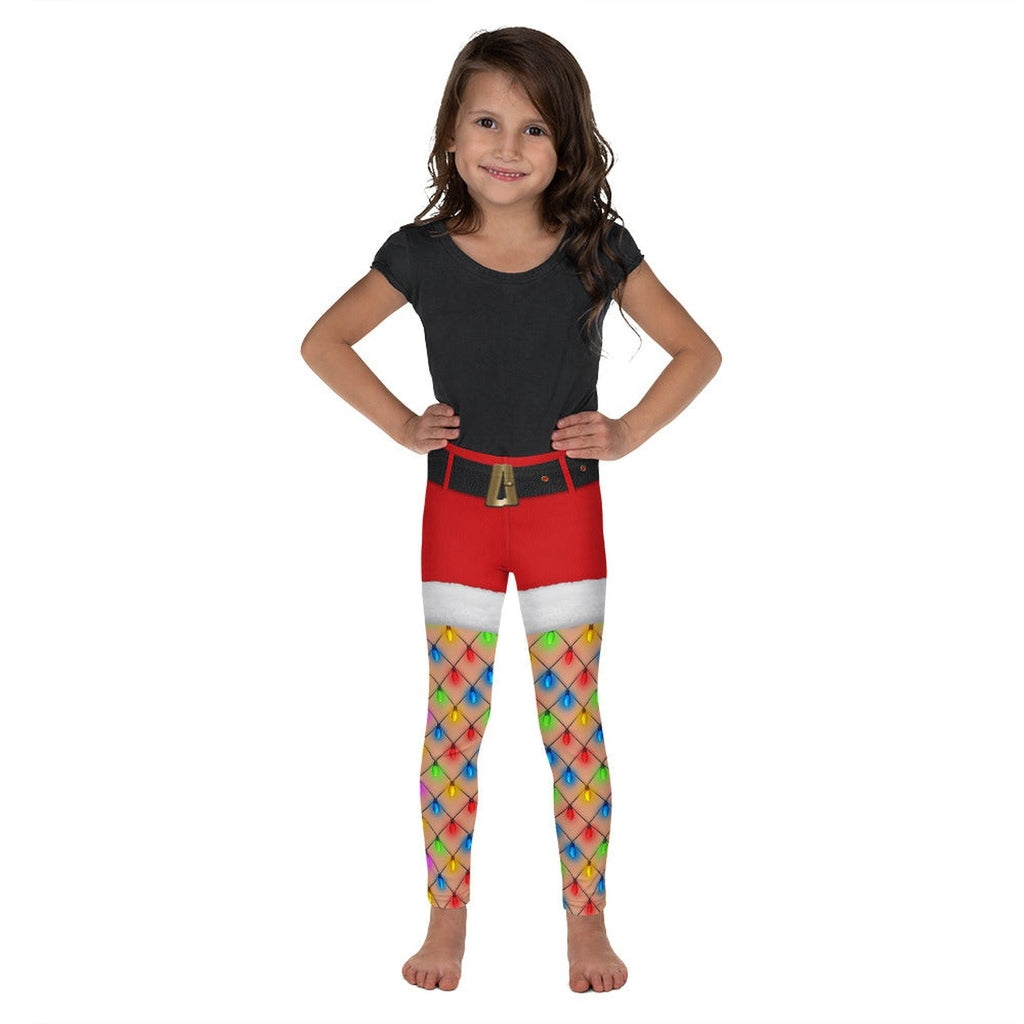 Christmas Lights Shorts Kid's Leggings