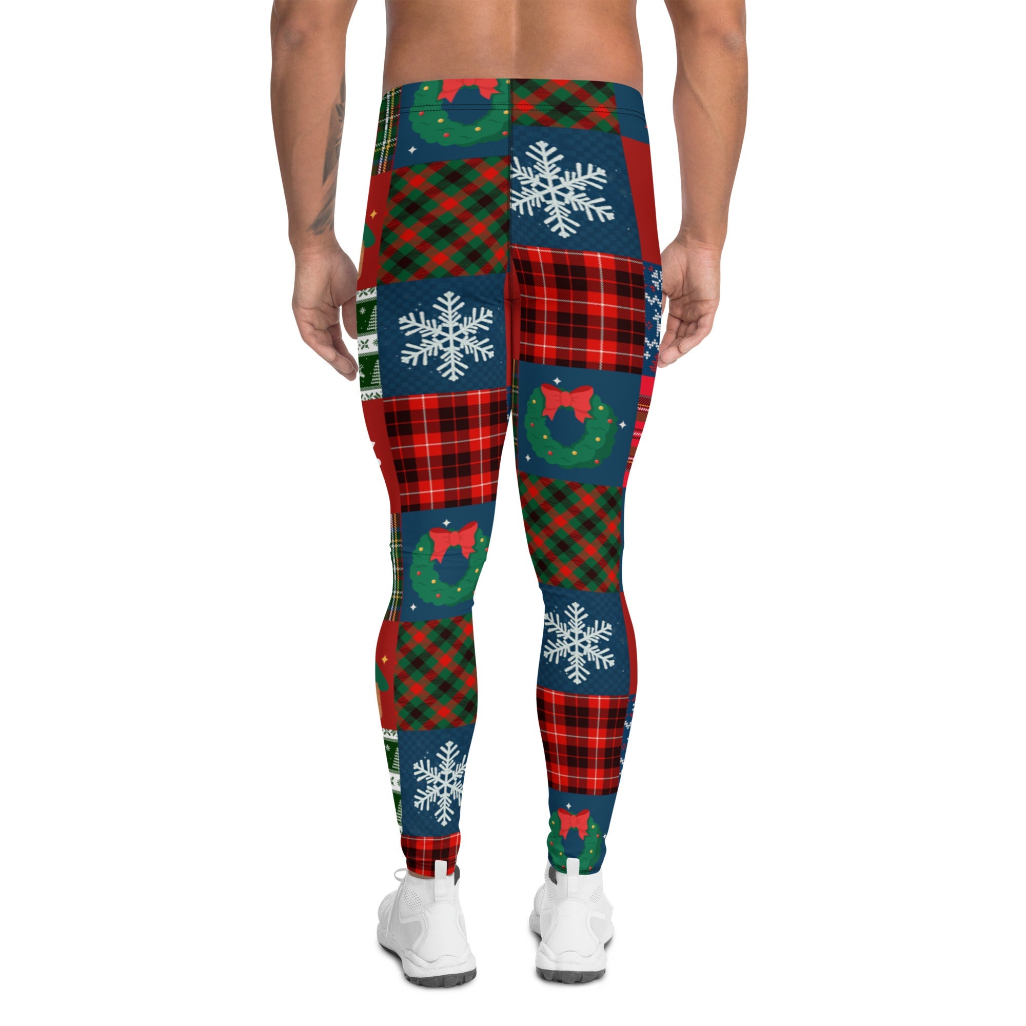 Christmas Patchwork Men's Leggings