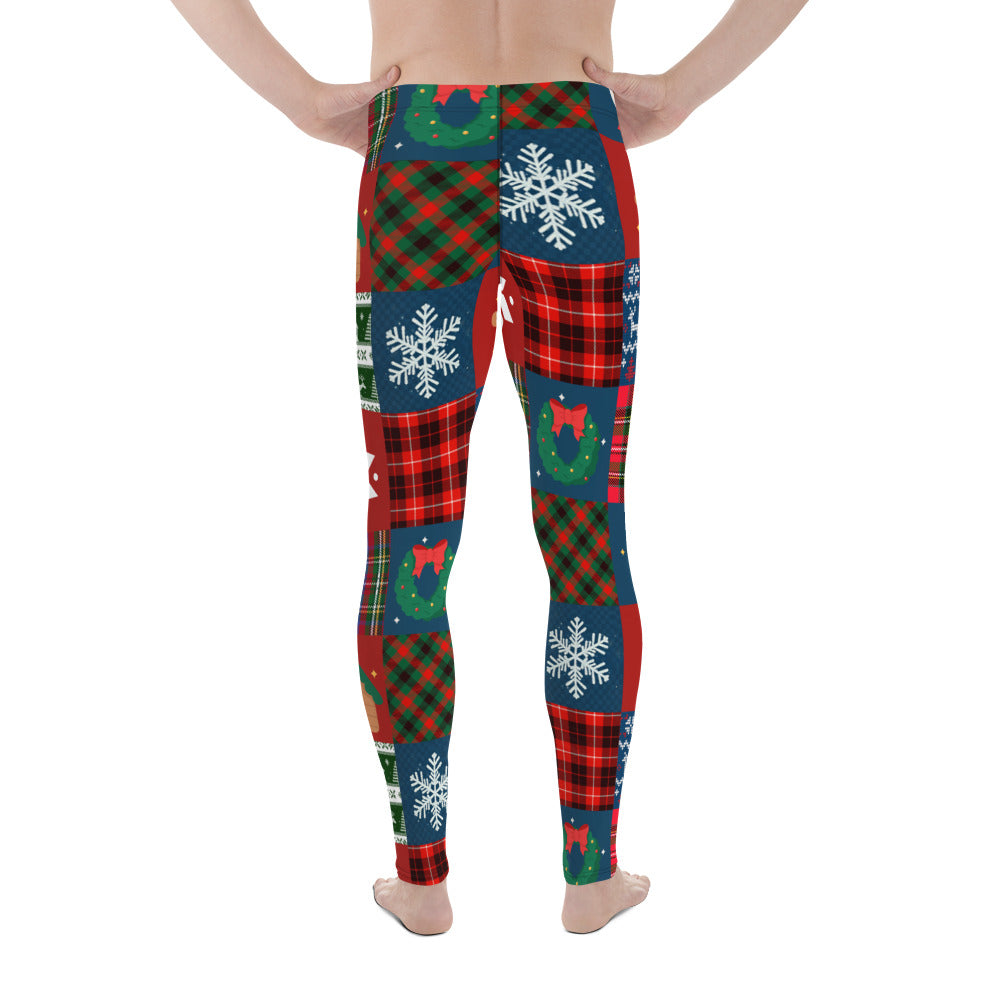 Christmas Patchwork Men's Leggings