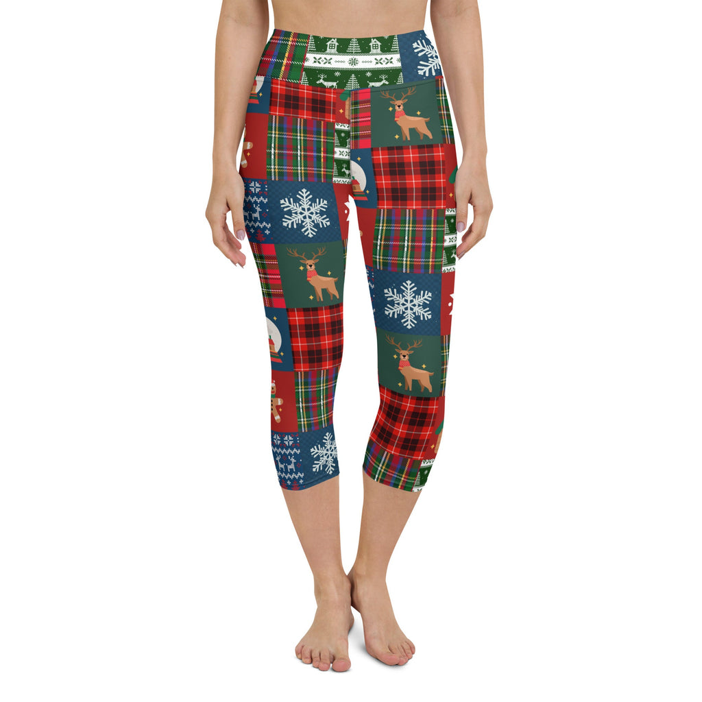 Christmas Patchwork Yoga Capris
