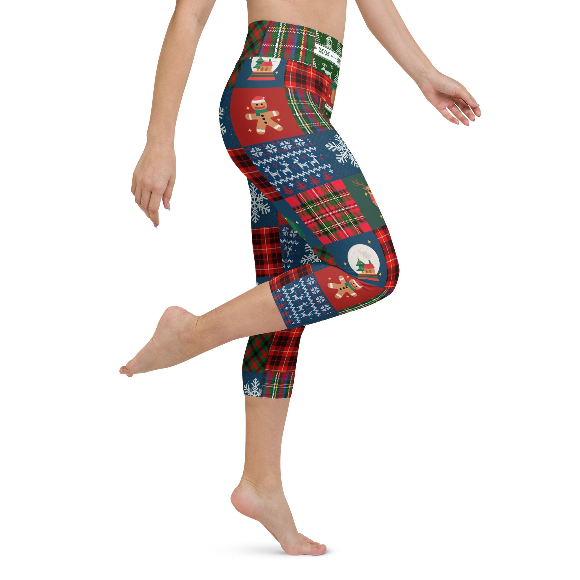 Christmas Patchwork Yoga Capris