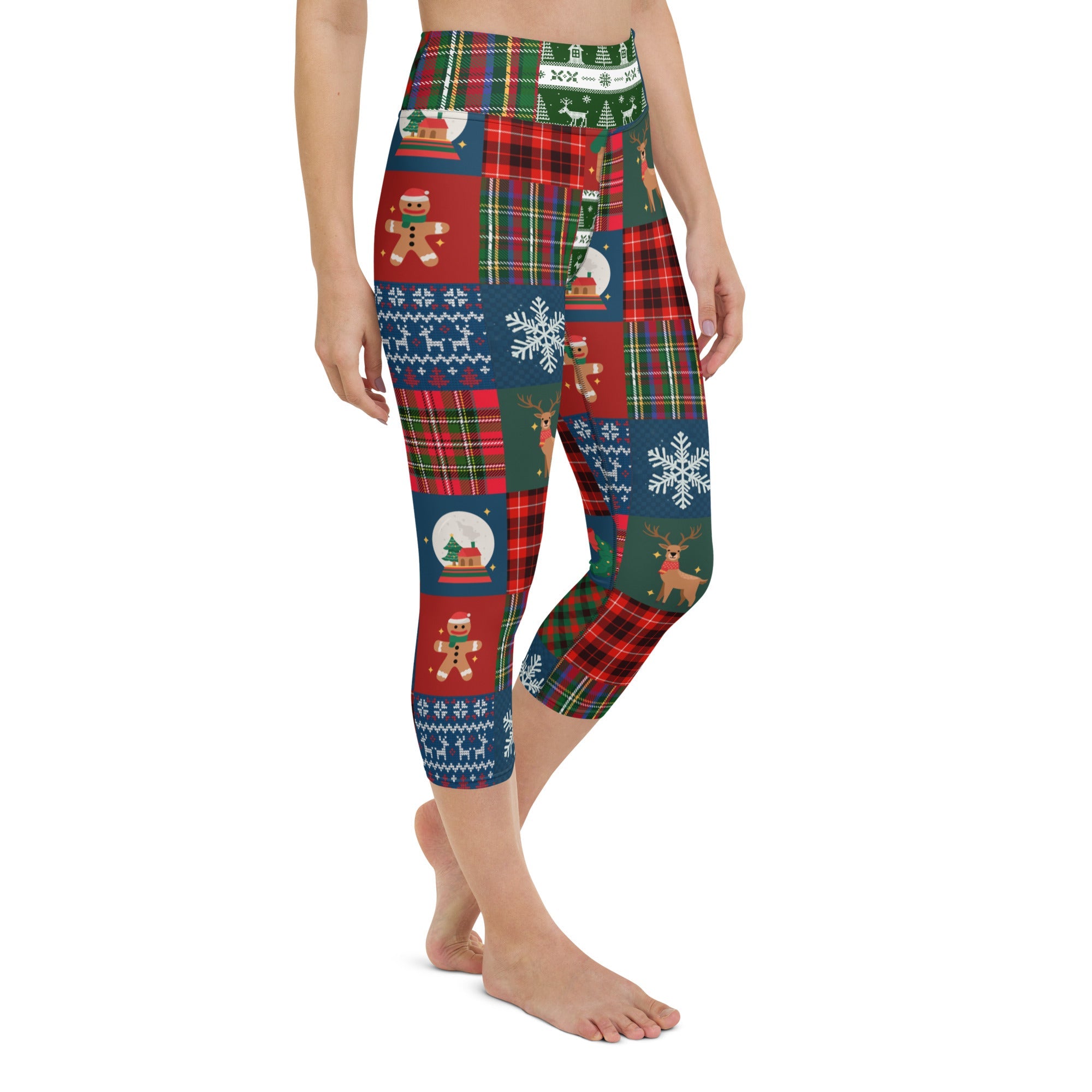 Christmas Patchwork Yoga Capris