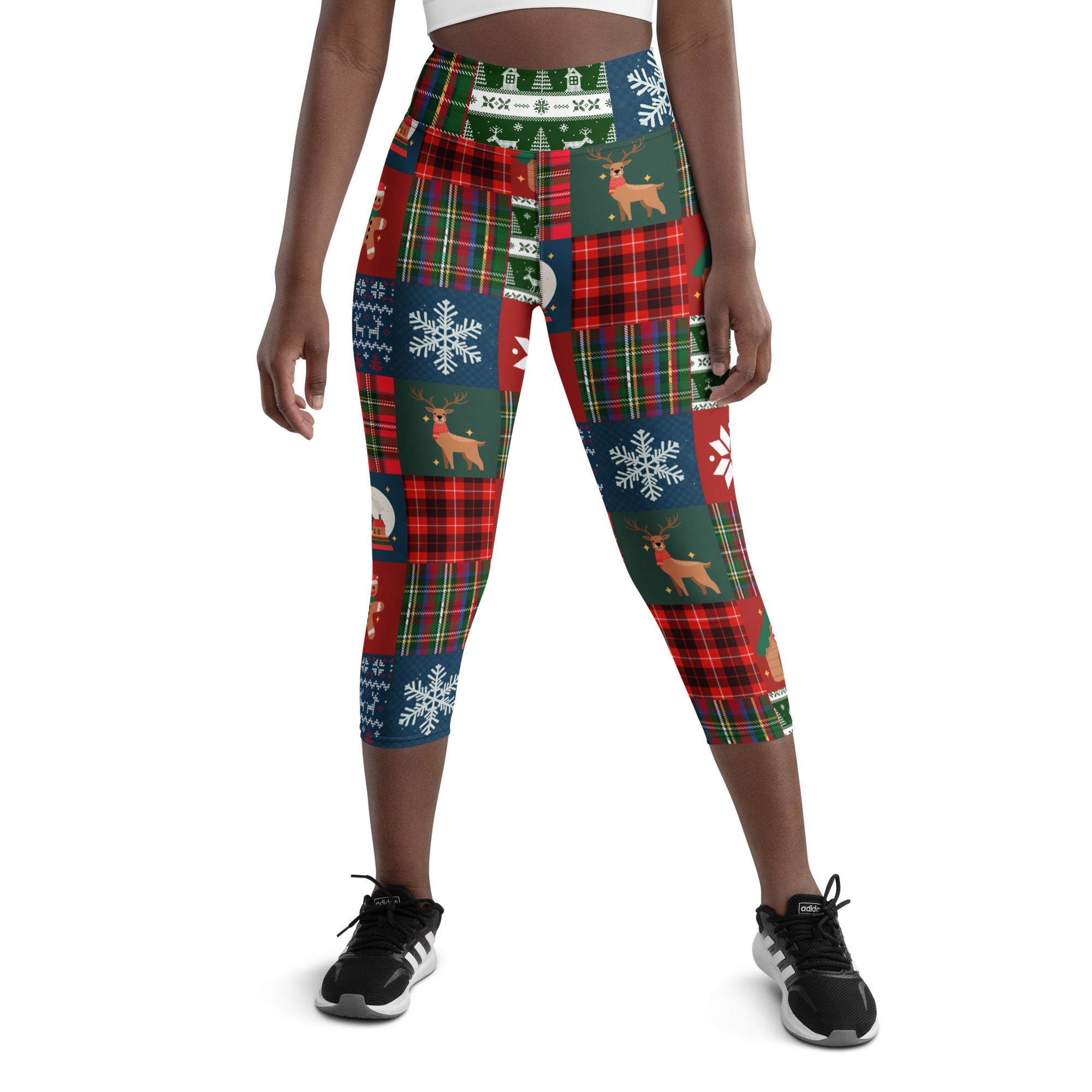 Christmas Patchwork Yoga Capris