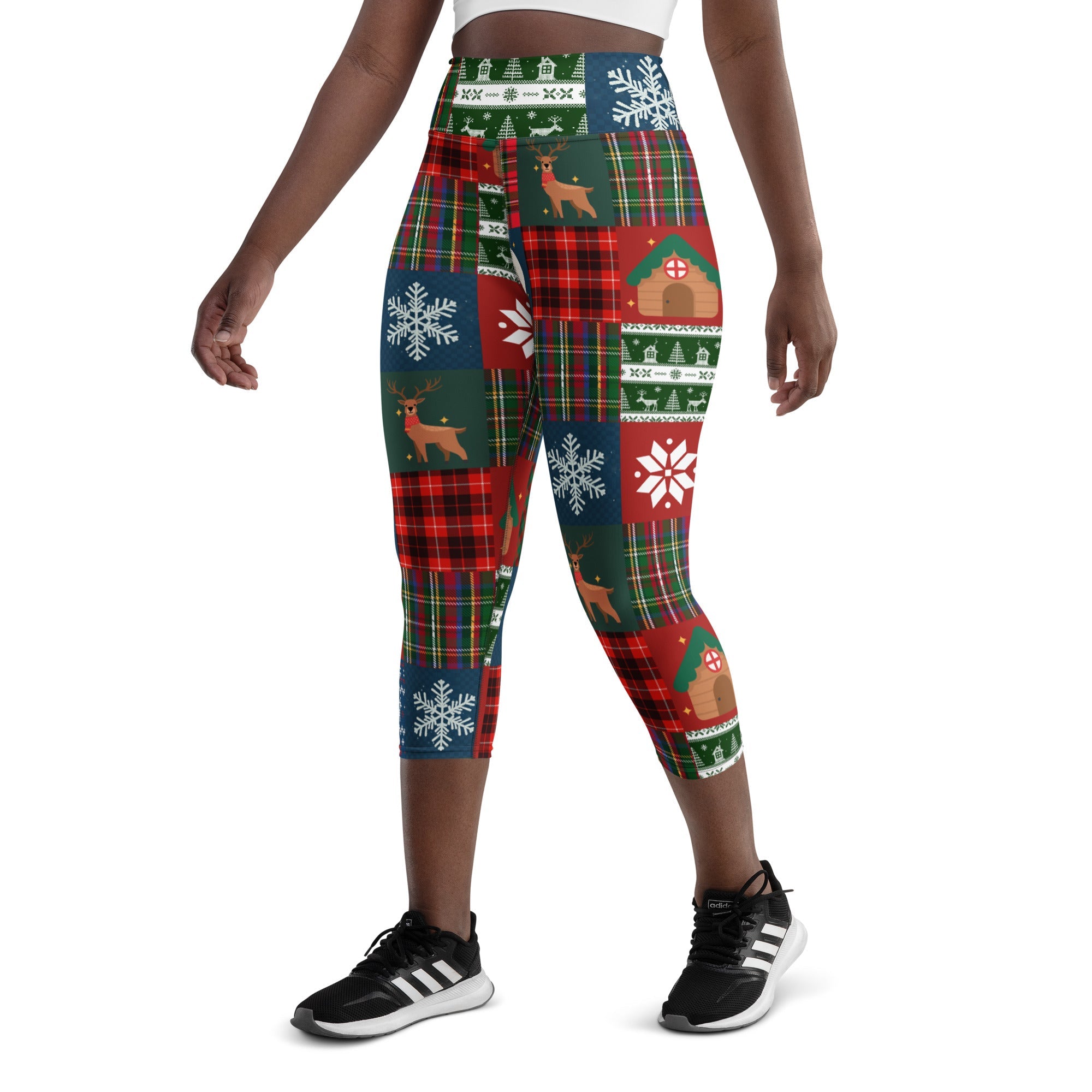 Christmas Patchwork Yoga Capris