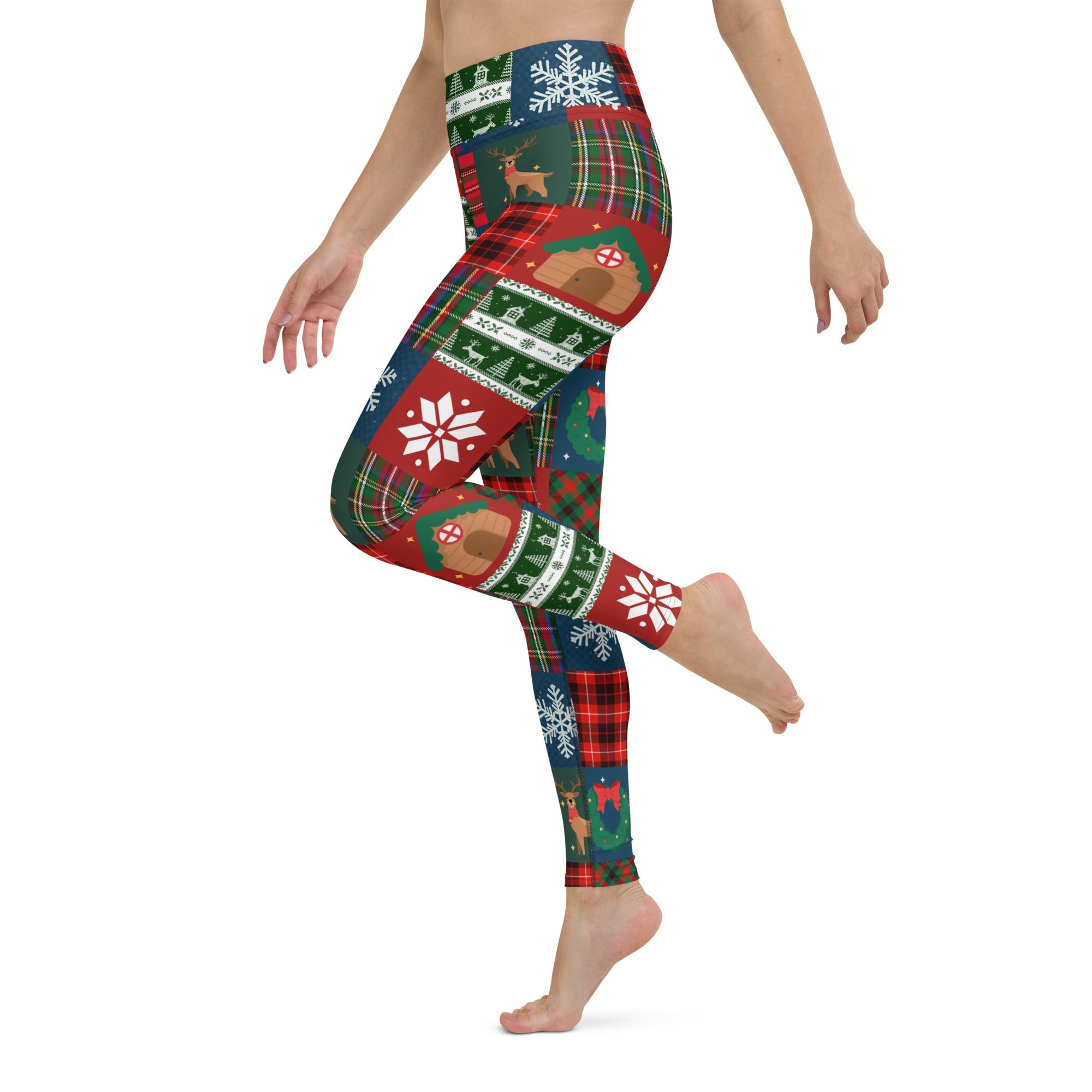 Christmas Patchwork Yoga Leggings