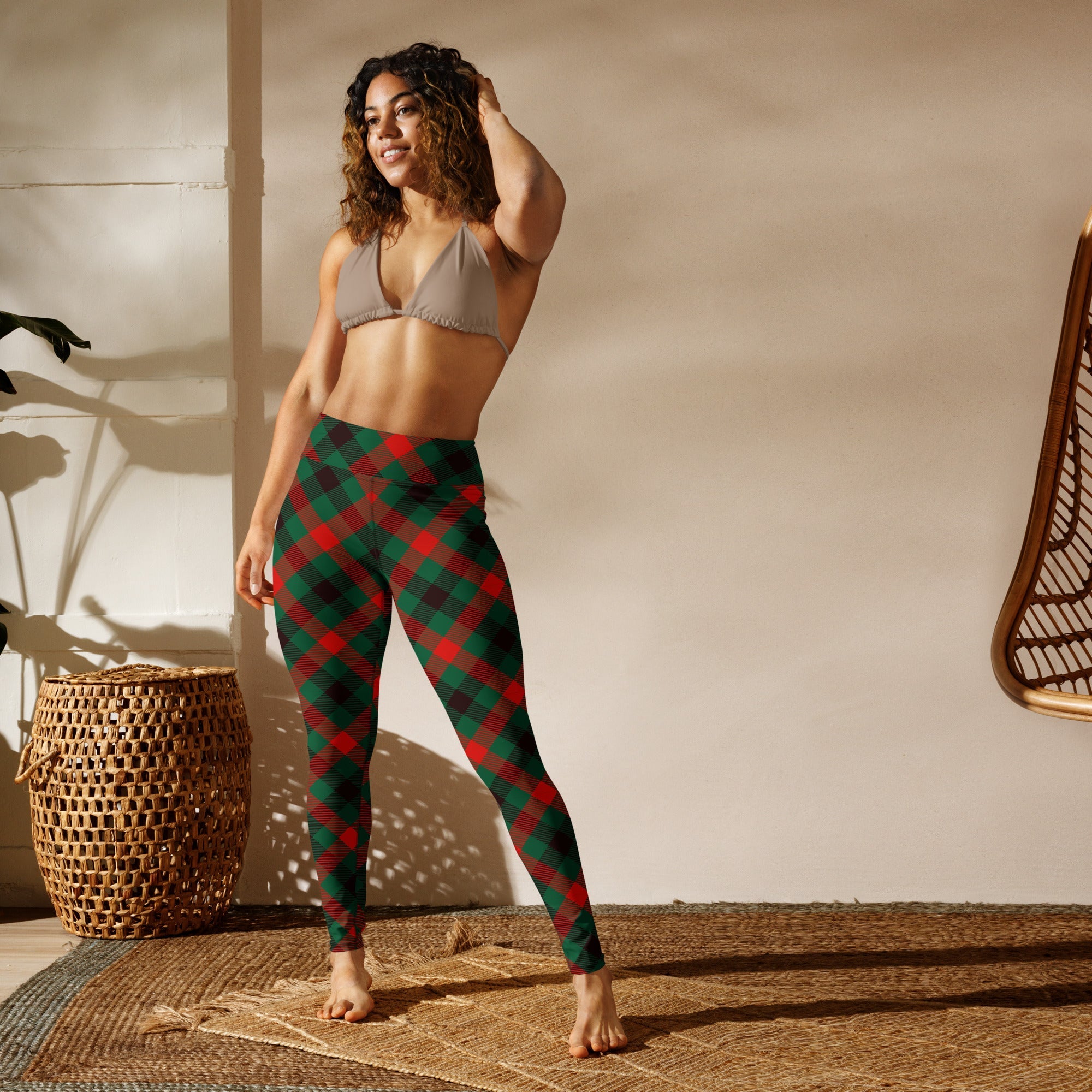 Christmas Plaid Yoga Leggings