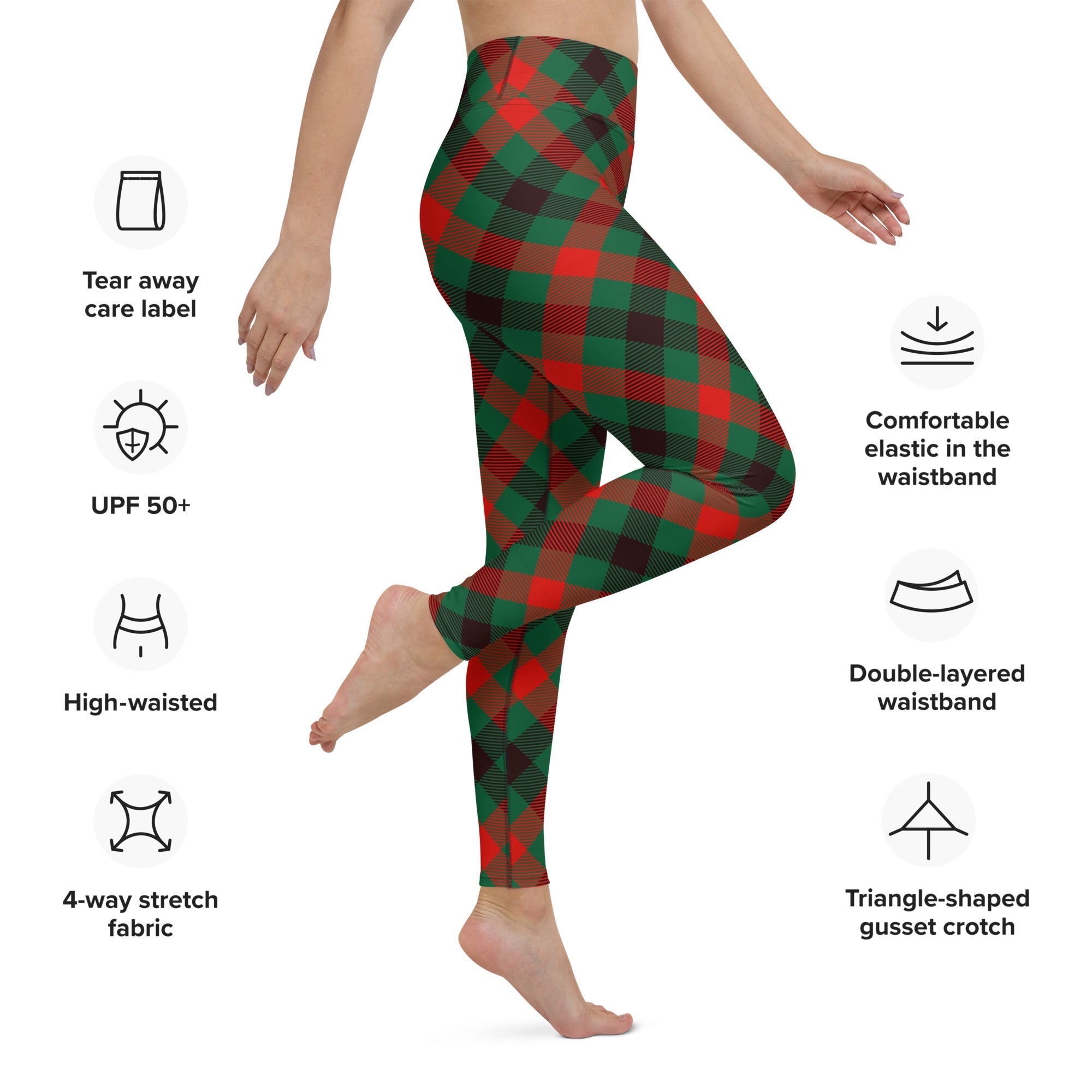 Christmas Plaid Yoga Leggings