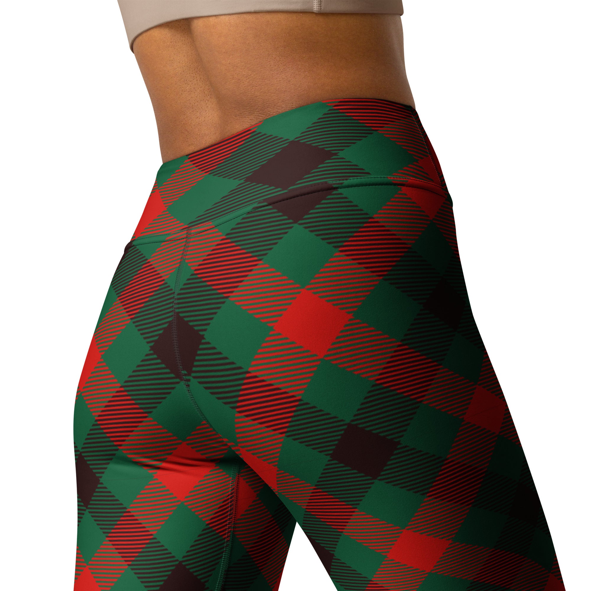 Christmas Plaid Yoga Leggings