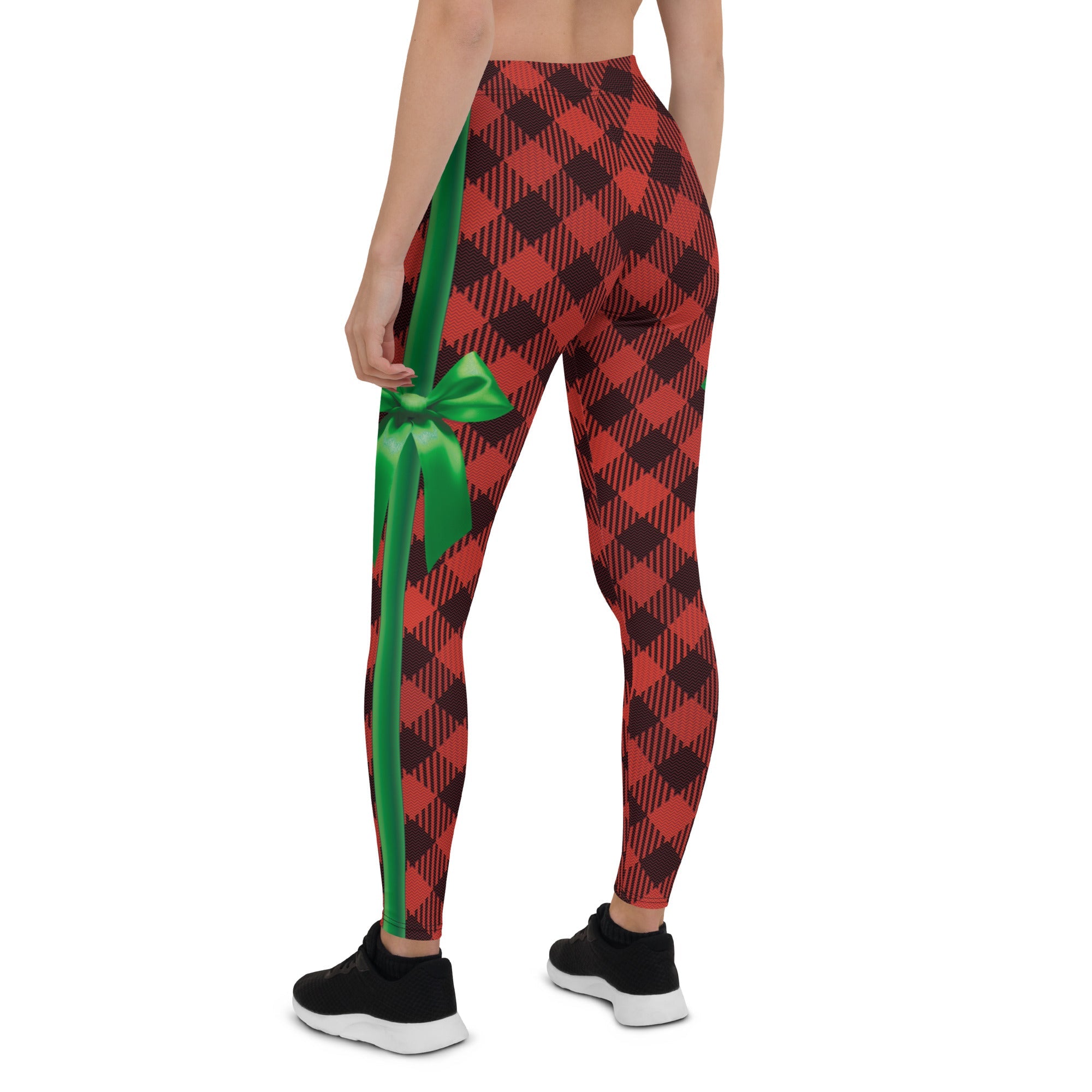 Gift Themed Christmas Present Print Leggings FIERCEPULSE