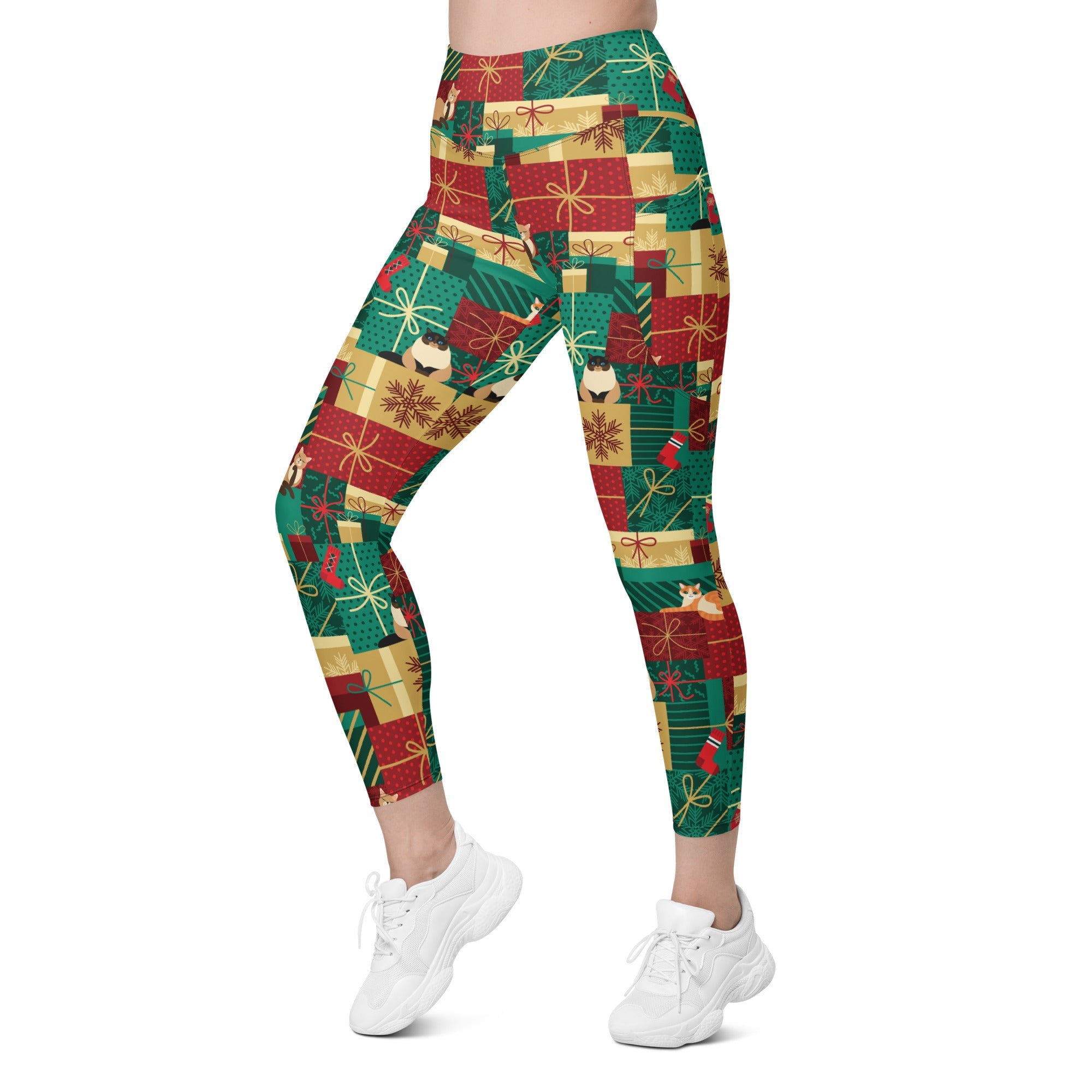 Christmas Presents Leggings With Pockets